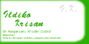 ildiko krisan business card